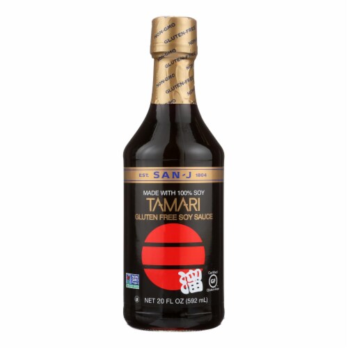 QFC - San - J Tamari Soy Sauce - Case of 6 - 20 Fl oz., 20 FZ