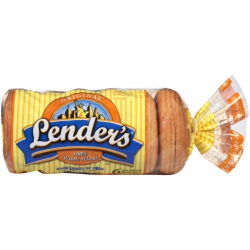 Pinnacle Foods Lenders 100 Percent Original Whole Wheat Bagel, 2 Ounce -- 72 per case. Perspective: front