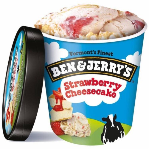 Ben & Jerry's® Strawberry Cheesecake Ice Cream Perspective: front