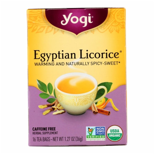 Yogi Egyptian Licorice - Case of 6 - 16 Bags Perspective: front