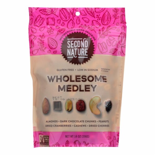 Second Nature - Nut Medley - Wholesome - Case of 6-14 OZ Perspective: front