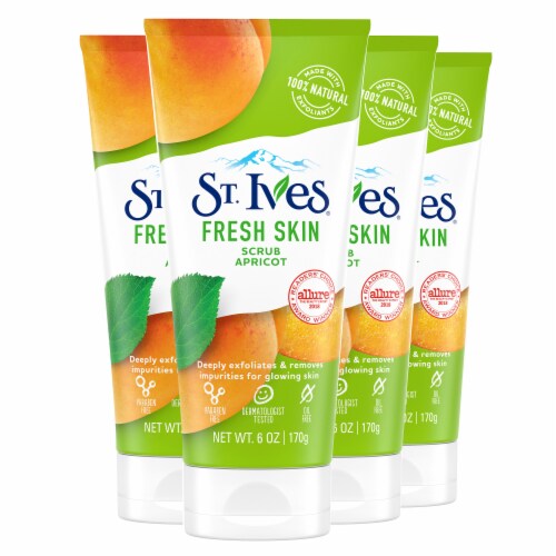 St. Ives Fresh Skin Apricot Face Scrub (4 Pack) Perspective: front