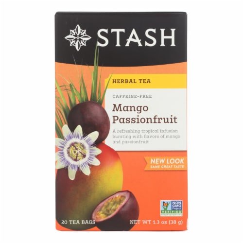 Stash Tea Passionfruit Herbal?Tea - Mango - Case Of 6 - 20 Count Perspective: front