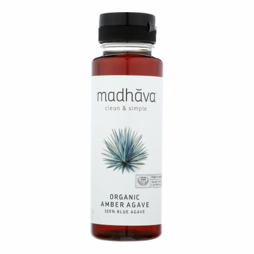 Madhava Honey Organic Amber Agave Nectar - Case of 6 - 11.75 Fl oz. Perspective: front