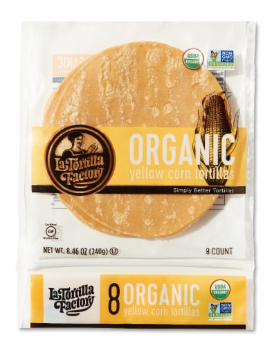 Organic Yellow Corn Tortillas Perspective: front