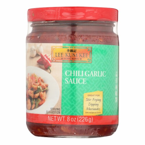 Lee Kum Kee Chili Garlic Sauce - Garlic Sauce - Case of 6 - 8 oz. Perspective: front