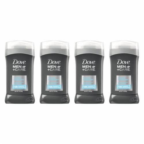 Dove Men+Care 48-Hour Sweat & Odor Protection Clean Comfort Deodorant Stick Perspective: front