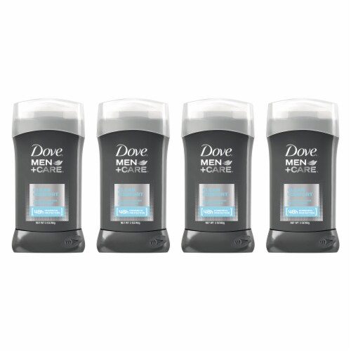 Dove Men+Care 48-Hour Sweat & Odor Protection Clean Comfort Deodorant Stick Perspective: front