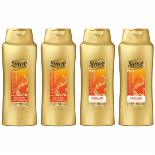 Suave® Professionals Keratin Infusion Smoothing Shampoo & Conditioner for Dry Hair Perspective: front