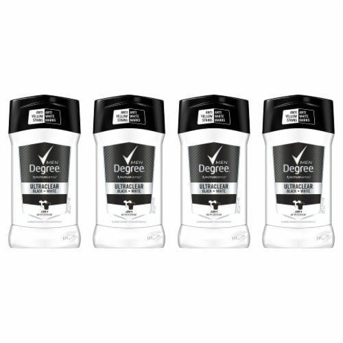 Degree Men MotionSense Invisible Solid Black + White Antiperspirant Deodorant Stick Perspective: front
