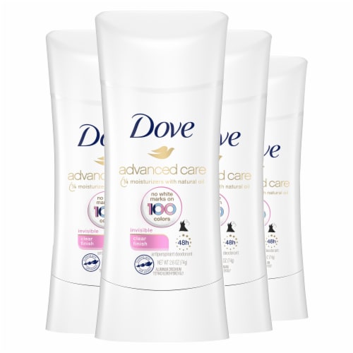 Dove Women 48-Hour Protection Advanced Care Invisible Clear Finish Antiperspirant Deodorant Stick Perspective: front