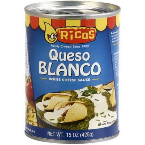 Rico's Queso Blanco Cheese Sauce, 15 oz [Pack of 12] Perspective: front
