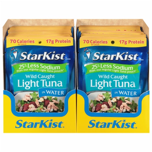 StarKist® Reduced Sodium Wild Caught Light Tuna in Water Case Perspective: front