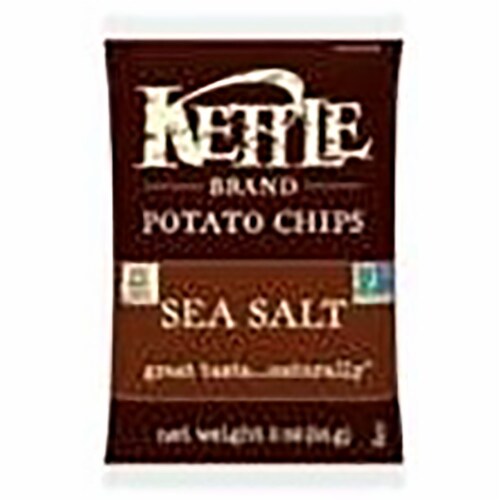 Kettle Brand Gourmet Potato Chips, Sea Salt, 2.0 Oz. Bag (24 Count) Perspective: front