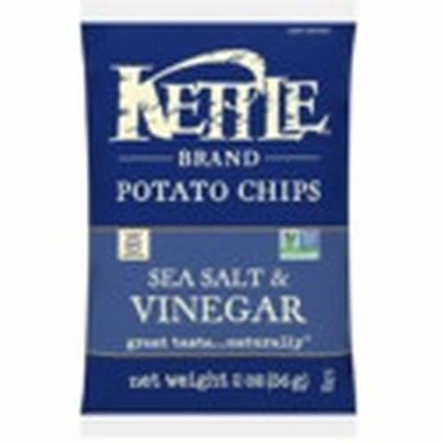 Kettle Sea Salt and Vinegar Potato Chips - 2 oz. bag, 24 per case Perspective: front