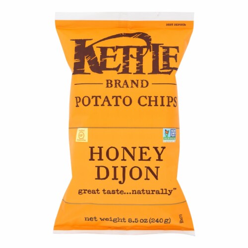 Kettle Brand Potato Chips, Honey Dijon Kettle Chips, 8.5 Oz Perspective: front