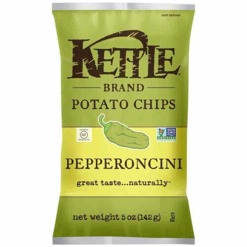 Kettle Brand Pepperoncini Potato Chips, 5 Ounce -- 15 per case Perspective: front
