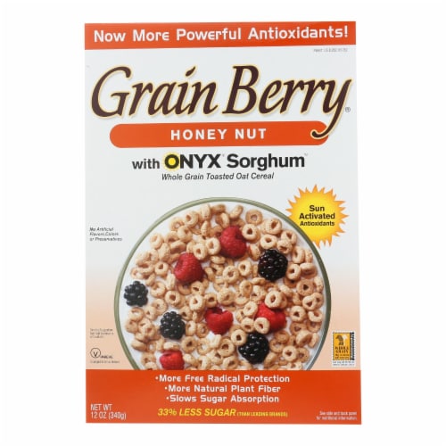 Grain Berry Honey Nut Whole Grain Toasted Oat Cereal Perspective: front