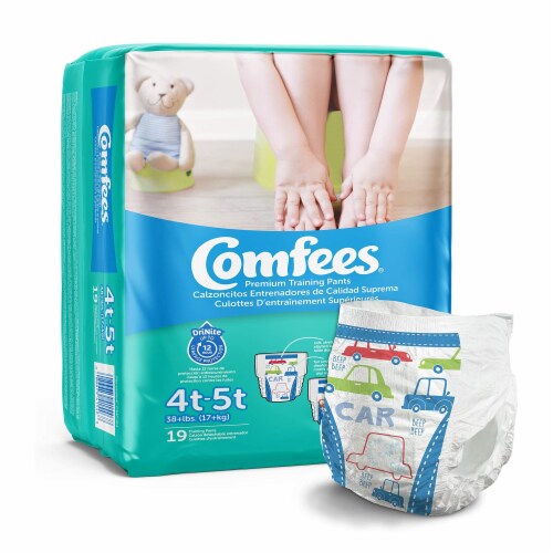 Comfees Toddler Toddler Training Pants Size 4T to 5T Over 38 lbs. CMF-B4, 114 Ct Perspective: front