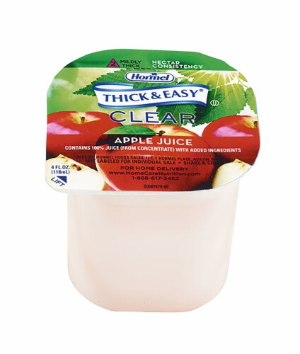 Thick & Easy Thickened Beverage Apple 4 oz. Cup 24 Ct Perspective: front