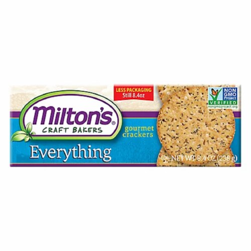 Milton's Everything Gourmet Cracker, 8.4oz (Pack of 8) Perspective: front