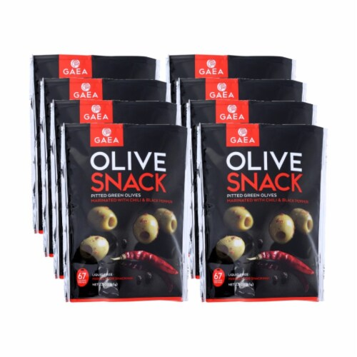 Gaea Olive Snack, Pitted Green Olives, 2.3 Oz. Pouch, 2.3 OZ Kroger