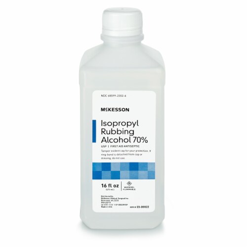 McKesson Antiseptic Isopropyl Alcohol 16 oz. Bottle Topical Liquid 70% Strength , 1 Ct Perspective: front