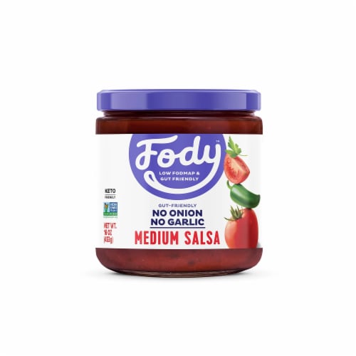 Fody Foods Gut Friendly No Onion No Garlic Medium Sala 16oz (Pack of 6) Perspective: front