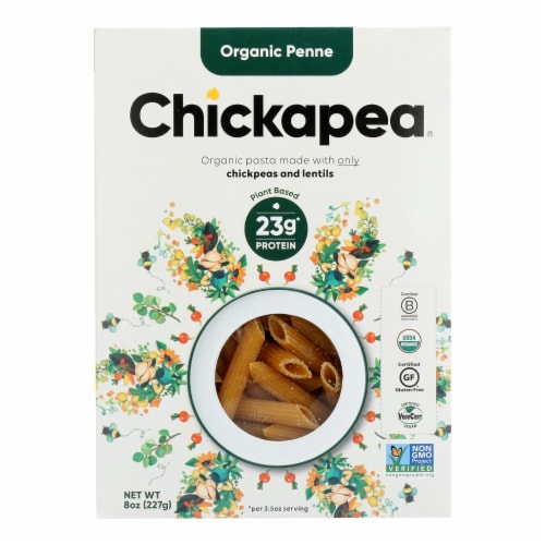Chickapea® Organic Penne Pasta Perspective: front