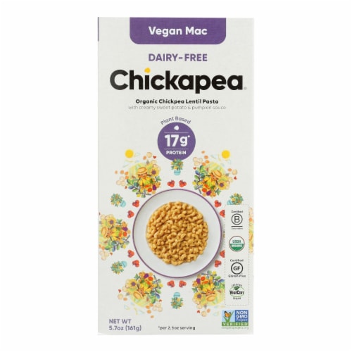 Chickapea Pasta - Mac & Cheese Vegan Elbows - Case of 6 - 5.7 OZ Perspective: front