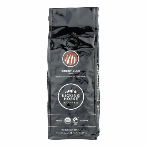 Kicking Horse Coffee - Organic - Whole Bean - Grizzly Claw - Dark Roast - 10 oz - case of 6 Perspective: front