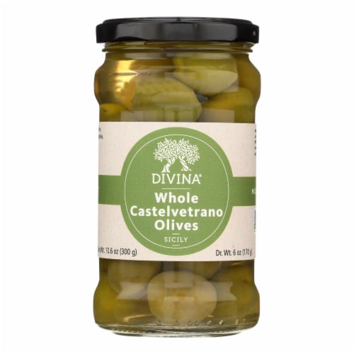 Divina - Castelvetrano Olives - Case of 6 - 10.2 oz. Perspective: front