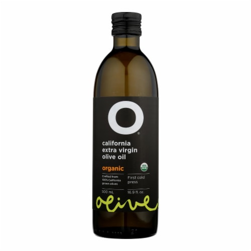 O Olive Oil - 100% Organic Extra Virgin Olive Oil - Case of 6 - 16.9 fl oz Perspective: front