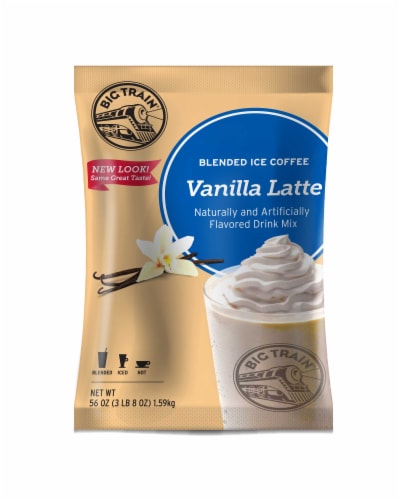 Big Train Vanilla Latte Blended Iced Coffee Mix, 3.5 Pound -- 5 per case Perspective: front