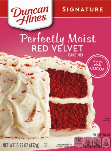 Duncan Hines® Signature Red Velvet Cake Mix Case Sale Perspective: front