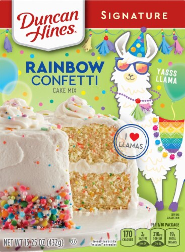 Duncan Hines Signature Rainbow Confetti Cake Mix Case Sale, 12 ct / 15.25  oz - Jay C Food Stores