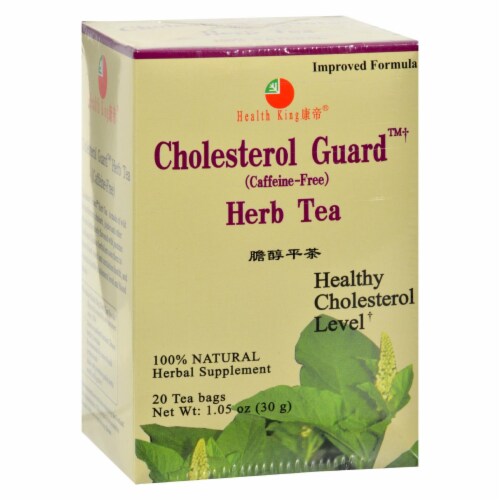 Health King Cholesterol Guard Herb Tea - 20 Tea Bags Perspective: front