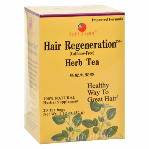 Health King Hair Regeneration Herb Tea - 20 Tea Bags Perspective: front