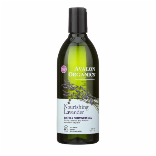 Avalon Organics Bath and Shower Gel Lavender - 12 fl oz Perspective: front