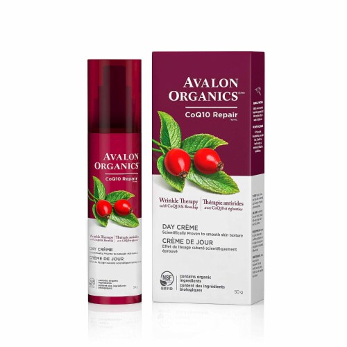Avalon Organics CoQ10 Repair Wrinkle Defense Creme SPF 15 - 1.75 oz Perspective: front