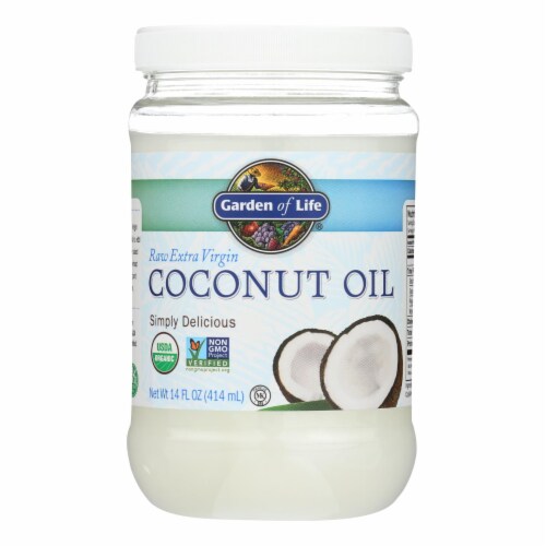 Garden of Life Organic Coconut Oil - Raw Extra Virgin - Case of 6 - 14 fl oz Perspective: front