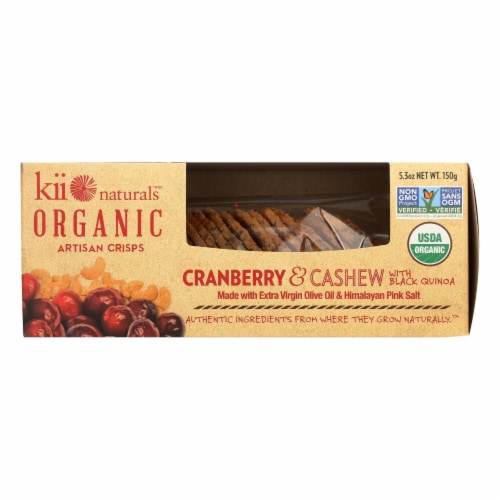 Kii Naturals Organic Cranberry Cashew Artisan Crisps Case Of 6 5 3 Oz 5 3 Oz Pick N Save