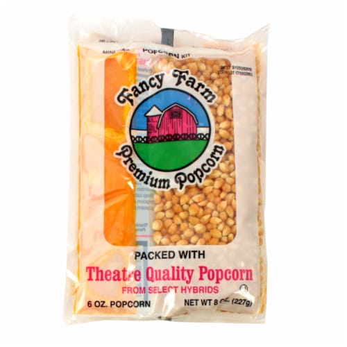 Fancy Farms Popcorn Mini-Max Kit - 8 oz. kit, 36 per case Perspective: front
