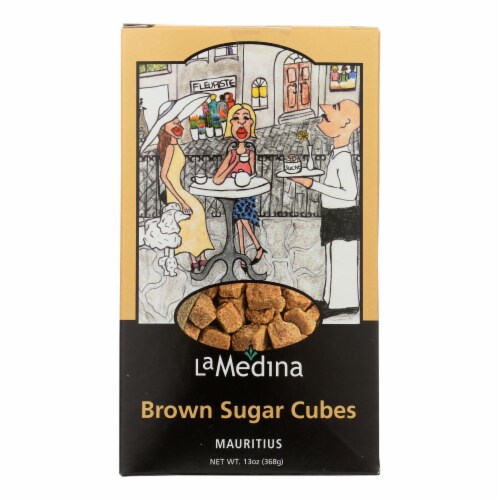 La Medina Sugar Cubes - Brown - Case of 12 - 13 oz. Perspective: front