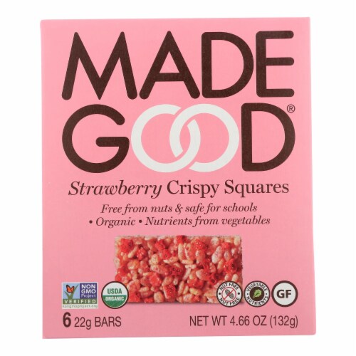 Made Good - Crispy Sqrs Straw - Case of 6 - 4.68 OZ Perspective: front