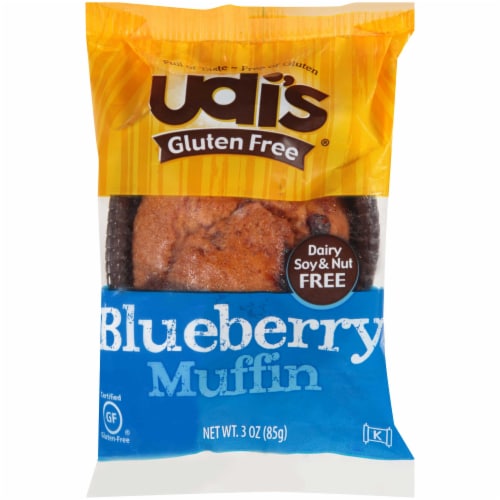 Udis Gluten Free Blueberry Muffin, 3 Ounce — 36 per case.