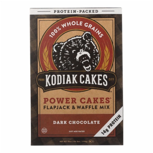 Kodiak Cakes Power Cakes Dark Chocolate Flapjack And Waffle Mix - Case of 6 - 18 OZ Perspective: front