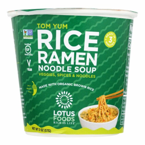 Lotus Foods Rice Ramen Noodles Soup - Case of 6 - 2 OZ Perspective: front
