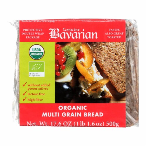 Genuine Bavarian Breads Rye - Multigrain - Case of 6 - 17.6 oz. Perspective: front