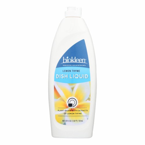 Biokleen Dish Liquid - Natural - Lemon Thyme - 25 oz - Case of 6 Perspective: front